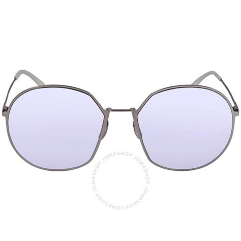 Fendi Silver Mirrored Round Ladies Sunglasses FF .